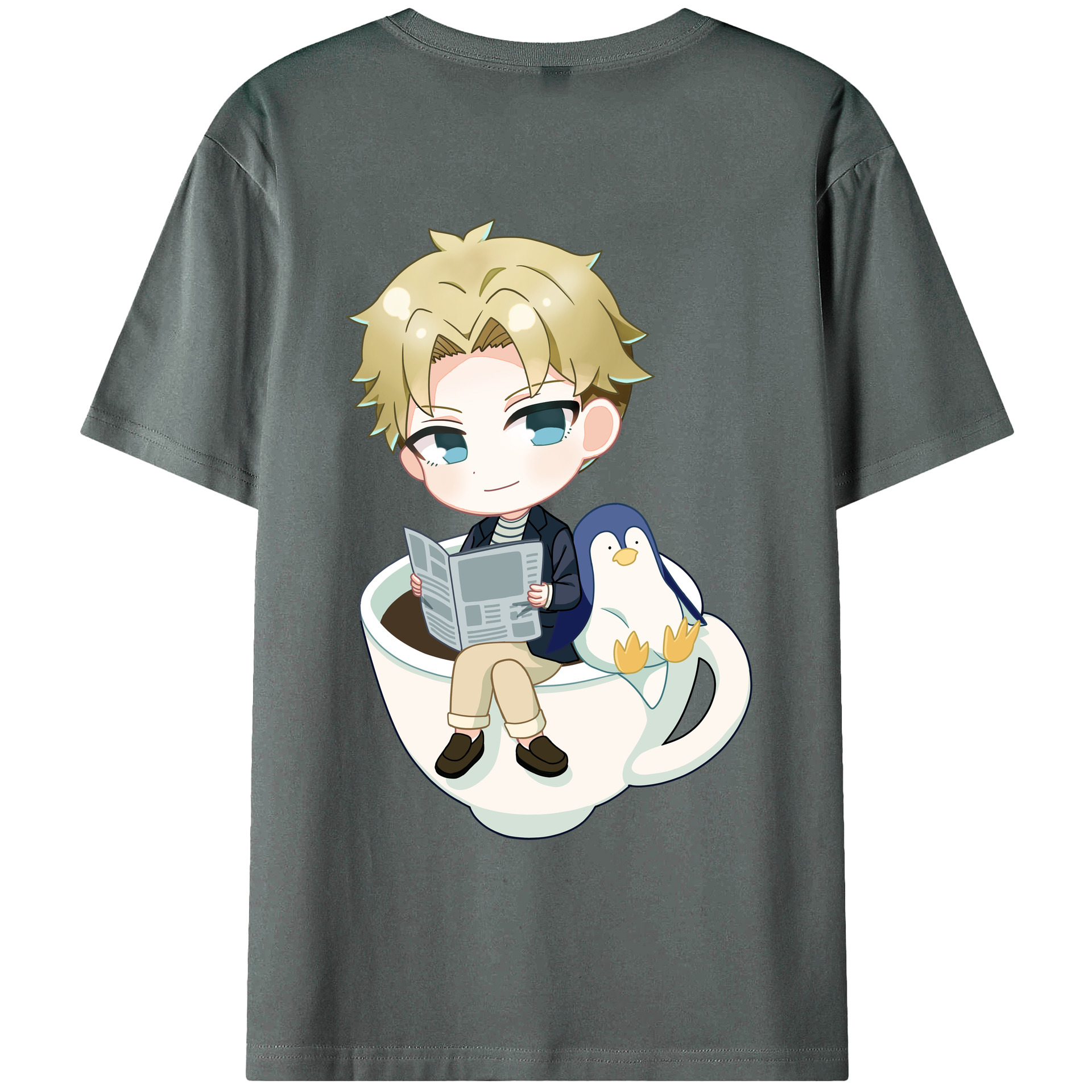 （画像用） SPY×FAMILY间谍家家酒 綿100％ メンズ半袖Tシャツ（バックプリント） 通気性